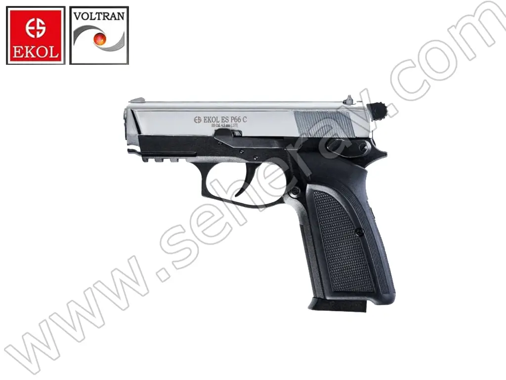 EKOL S66 COMPACKT POLİMER PARLAK BEYAZ HAVALI TABANCA