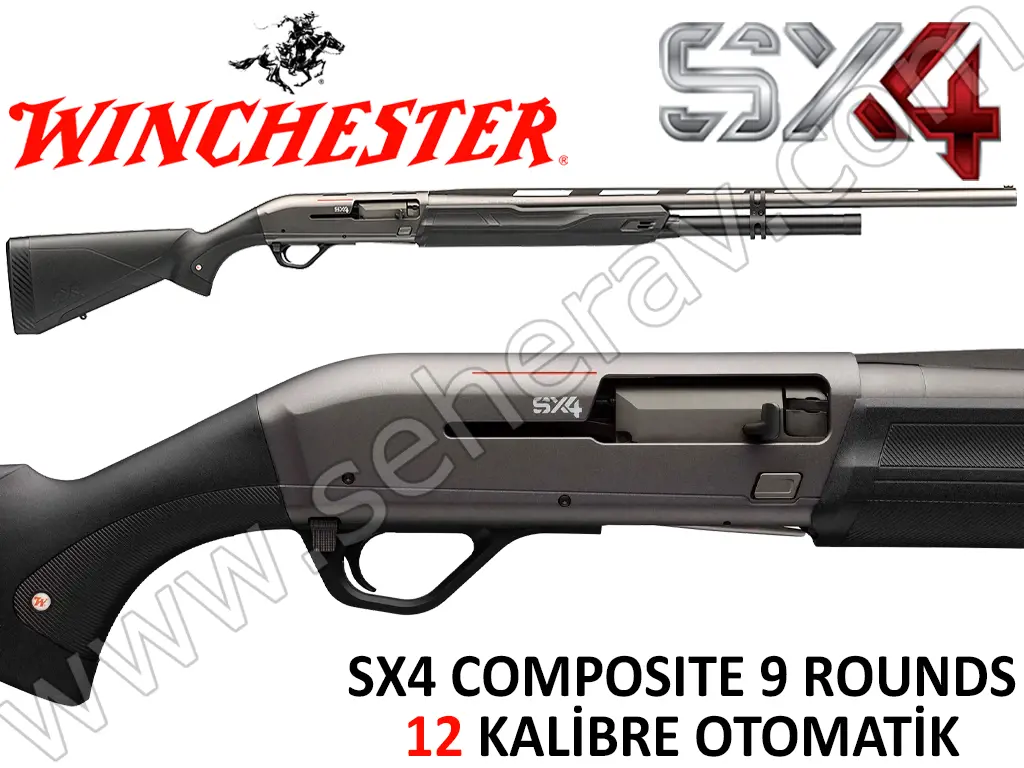 WINCHESTER SX4 COMPOSİTE 9 ROUNDS 12 KALİBRE YARI OTOMATİK AV TÜFEĞİ