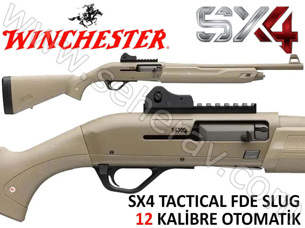 WINCHESTER SX4 TACTICAL FDE SLUG ÇÖL RENGİ 12 KALİBRE YARI OTOMATİK AV TÜFEĞİ