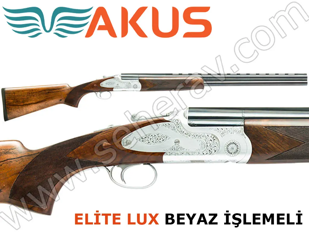 AKUS ELİTE LUX BEYAZ İŞLEMELİ 12 KALİBRE SÜPER POZE AV TÜFEĞİ