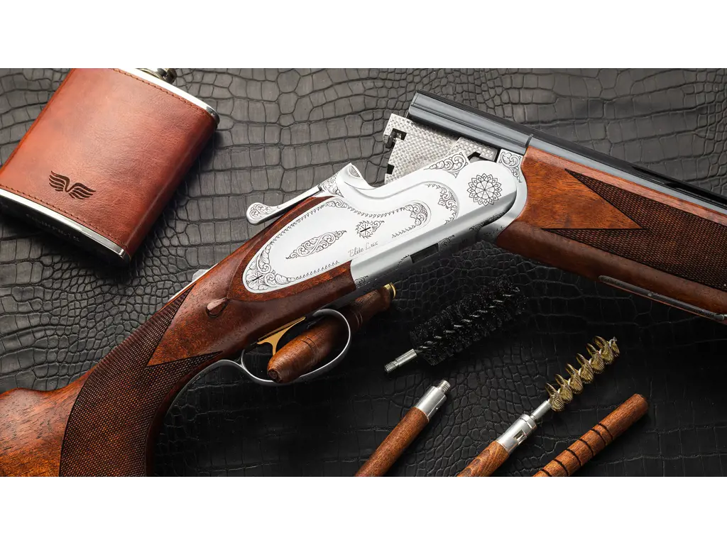 AKUS ELİTE LUX BEYAZ İŞLEMELİ 12 KALİBRE SÜPER POZE AV TÜFEĞİ