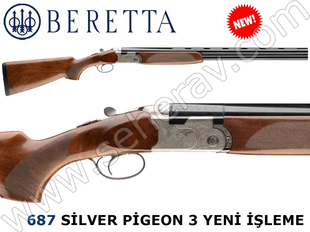 BERETTA 687 SİLVER PİGEON 3 YENİ İŞLEME 12 KALİBRE YARI OTOMATİK AV TÜFEĞİ
