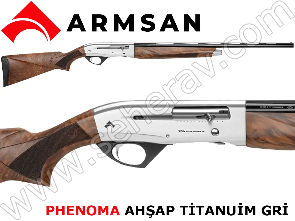 ARMSAN PHENOMA AHŞAP TİTANİUM GRİ 12 KALİBRE YARI OTOMATİK AV TÜFEĞİ