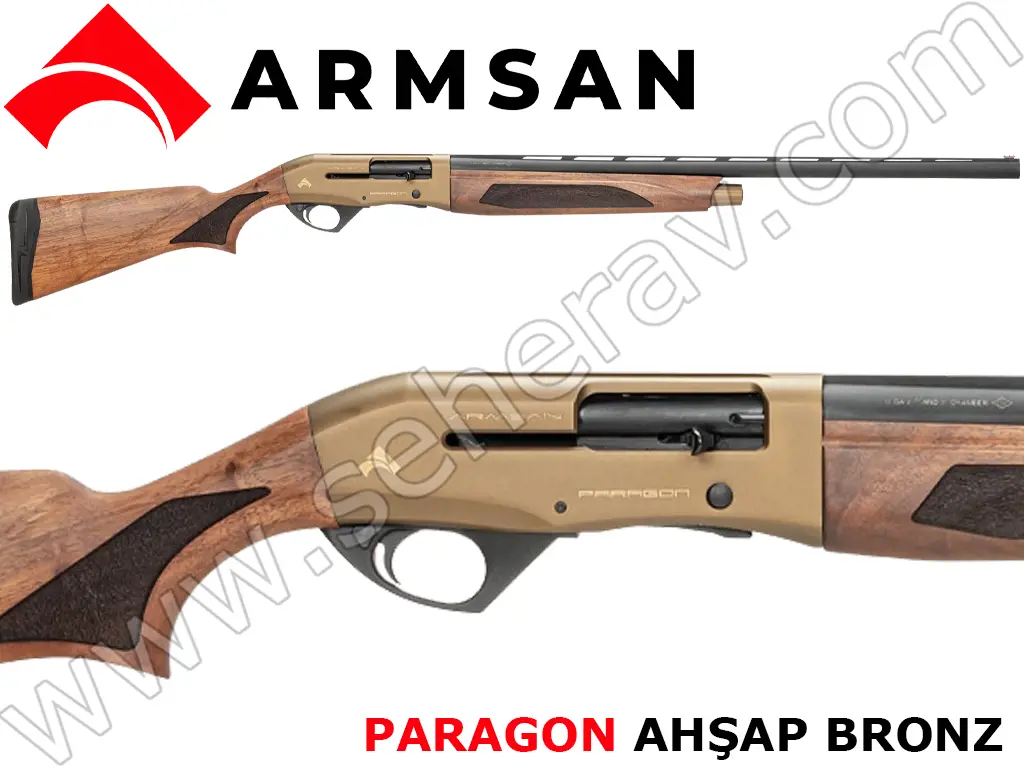 ARMSAN PARAGON AHŞAP BRONZ 12 KALİBRE YARI OTOMATİK AV TÜFEĞİ