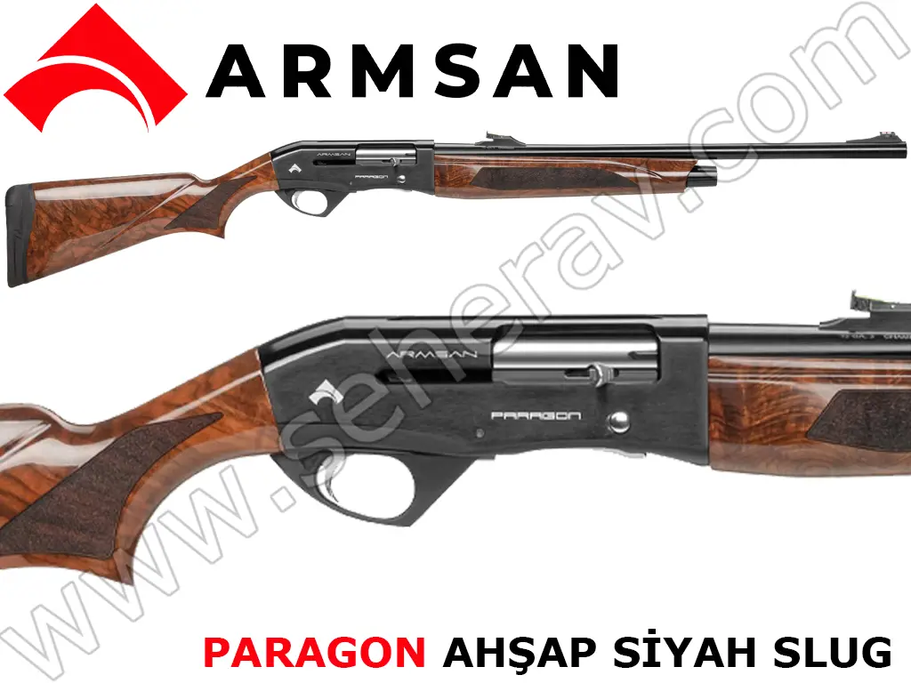 ARMSAN PARAGON AHŞAP SİYAH SLUG 12 KALİBRE YARI OTOMATİK AV TÜFEĞİ