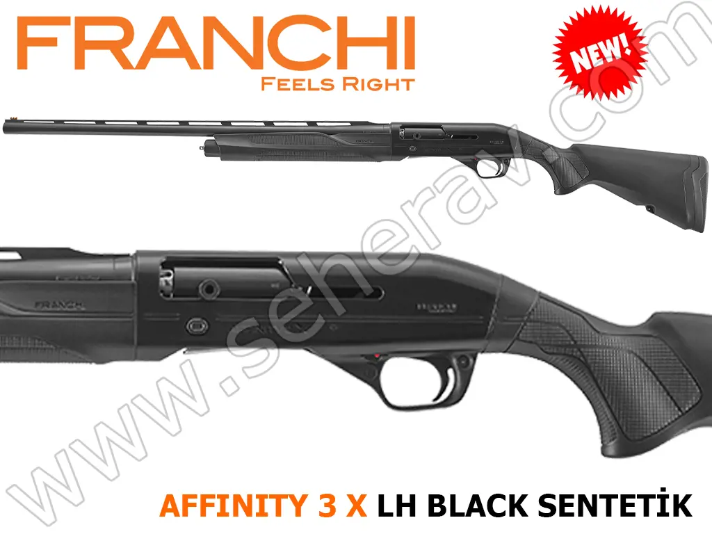 FRANCHI AFFINITY 3 X LH BLACK SENTETİK SOL MAKANİZMA 12 KALİBRE YARI OTOMATİK AV TÜFEĞİ