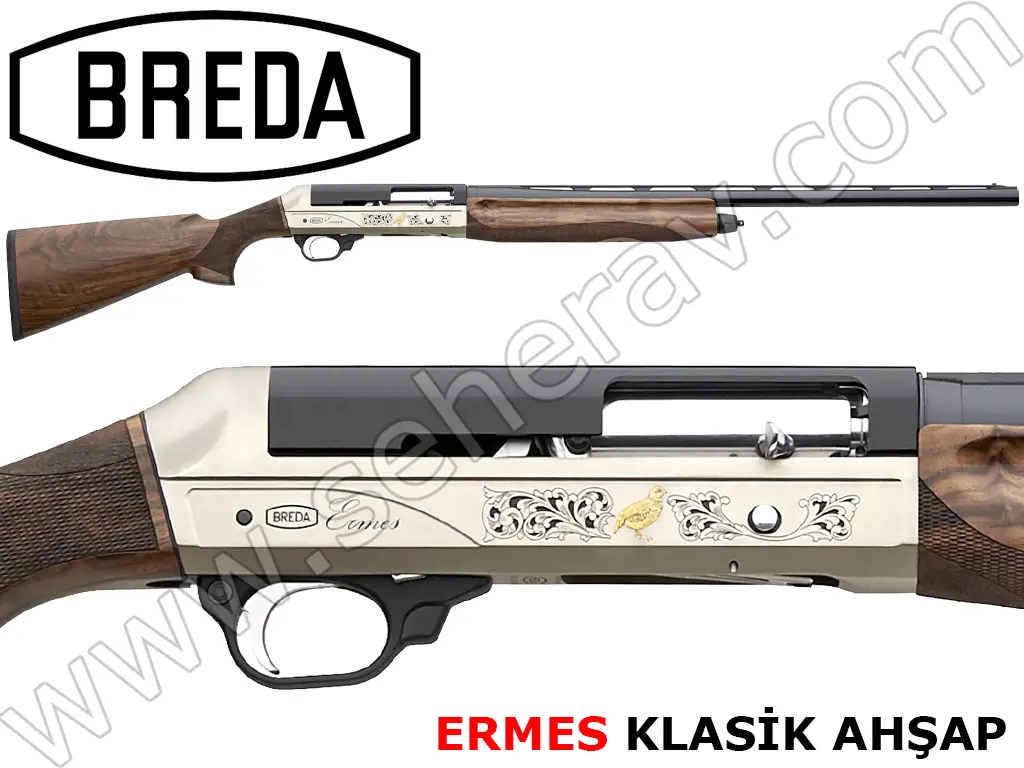 BREDA ERMES KLASİK AHŞAP 12 KALİBRE YARI OTOMATİK AV TÜFEĞİ