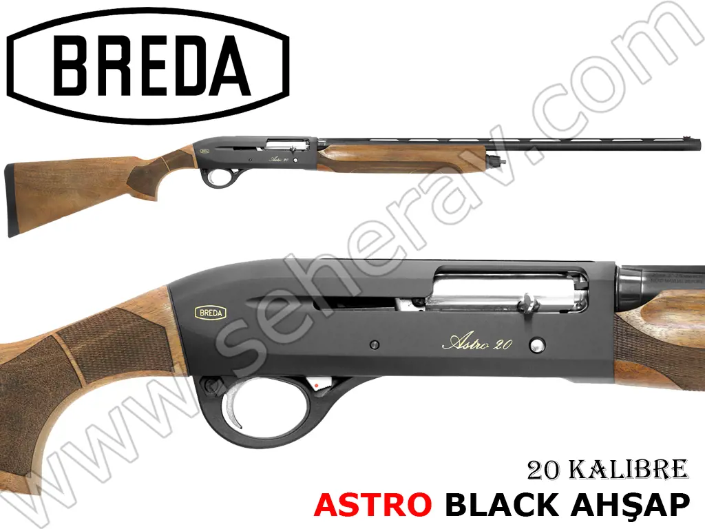 BREDA ASTRO BLACK AHŞAP 20 KALİBRE YARI OTOMATİK AV TÜFEĞİ