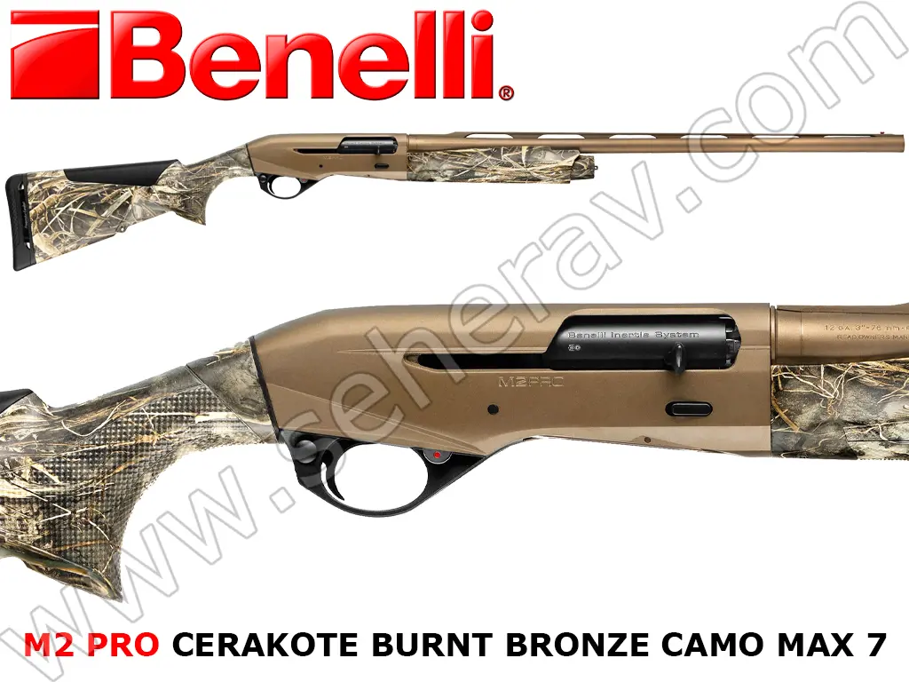 BENELLİ M2 PRO CERAKOTE BURNT BRONZE CAMO MAX 7 12 KALİBRE YARI OTOMATİK AV TÜFEĞİ
