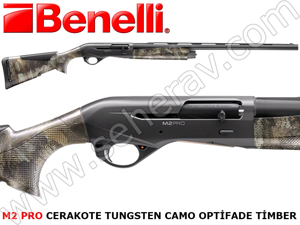 BENELLİ M2 PRO CERAKOTE TUNGSTEN CAMO OPTİFADE TİMBER 12 KALİBRE YARI OTOMATİK AV TÜFEĞİ