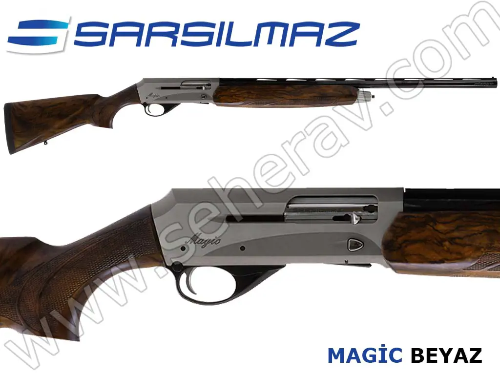 SARSILMAZ MAGİC BEYAZ AHŞAP 12 KALİBRE YARI OTOMATİK AV TÜFEĞİ 