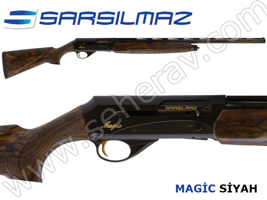 SARSILMAZ MAGİC SİYAH AHŞAP 12 KALİBRE YARI OTOMATİK AV TÜFEĞİ