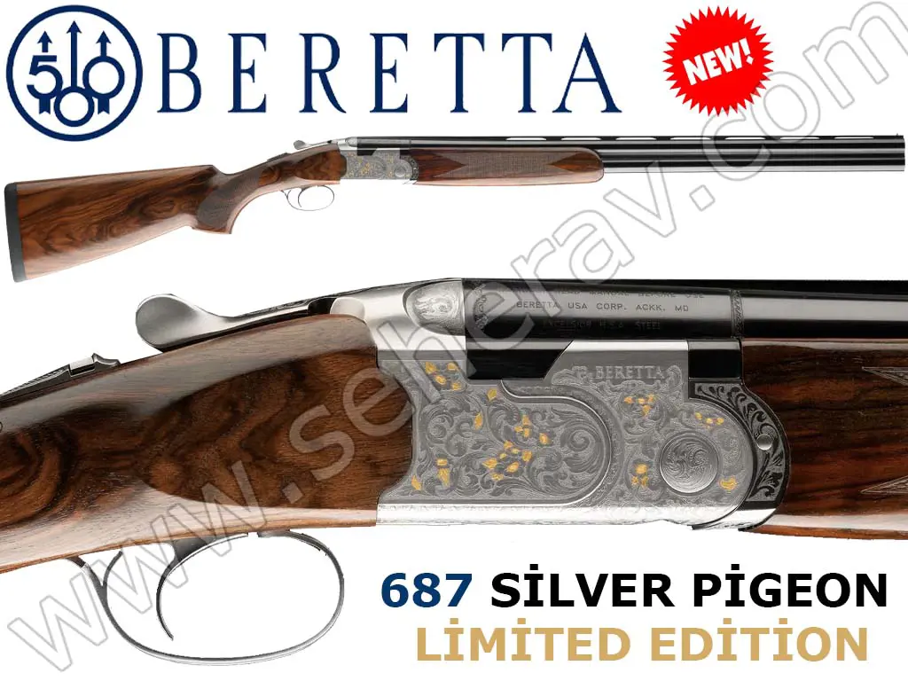 BERETTA 687 SİLVER PİGEON 500.YIL LİMİTED EDİTİON 12 KALİBRE SÜPER POZE AV TÜFEĞİ