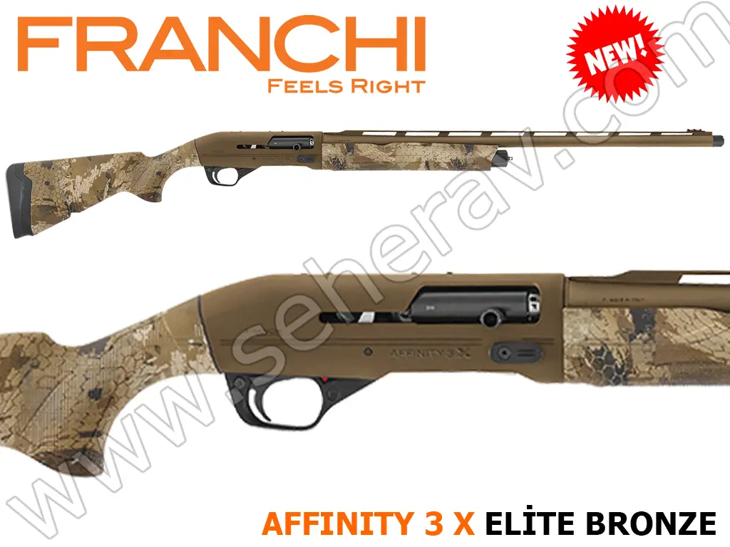 FRANCHI AFFINITY 3 X ELİTE BRONZE 12 KALİBRE YARI OTOMATİK AV TÜFEĞİ