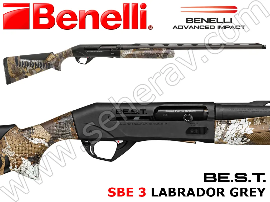 BENELLİ SÜPER BLACK EAGLE 3 BEST A.I. TUNGSTEN OPTİFADE TİMBER LABRADOR GREY 12 KALİBRE YARI OTOMATİK AV TÜFEĞİ
