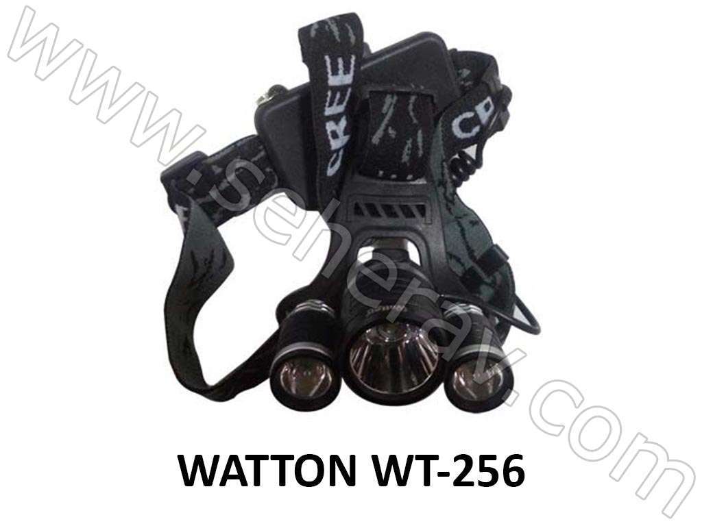 WATTON WT-256 ÜÇ BAŞLI KAFA FENERİ BEYAZ IŞIK